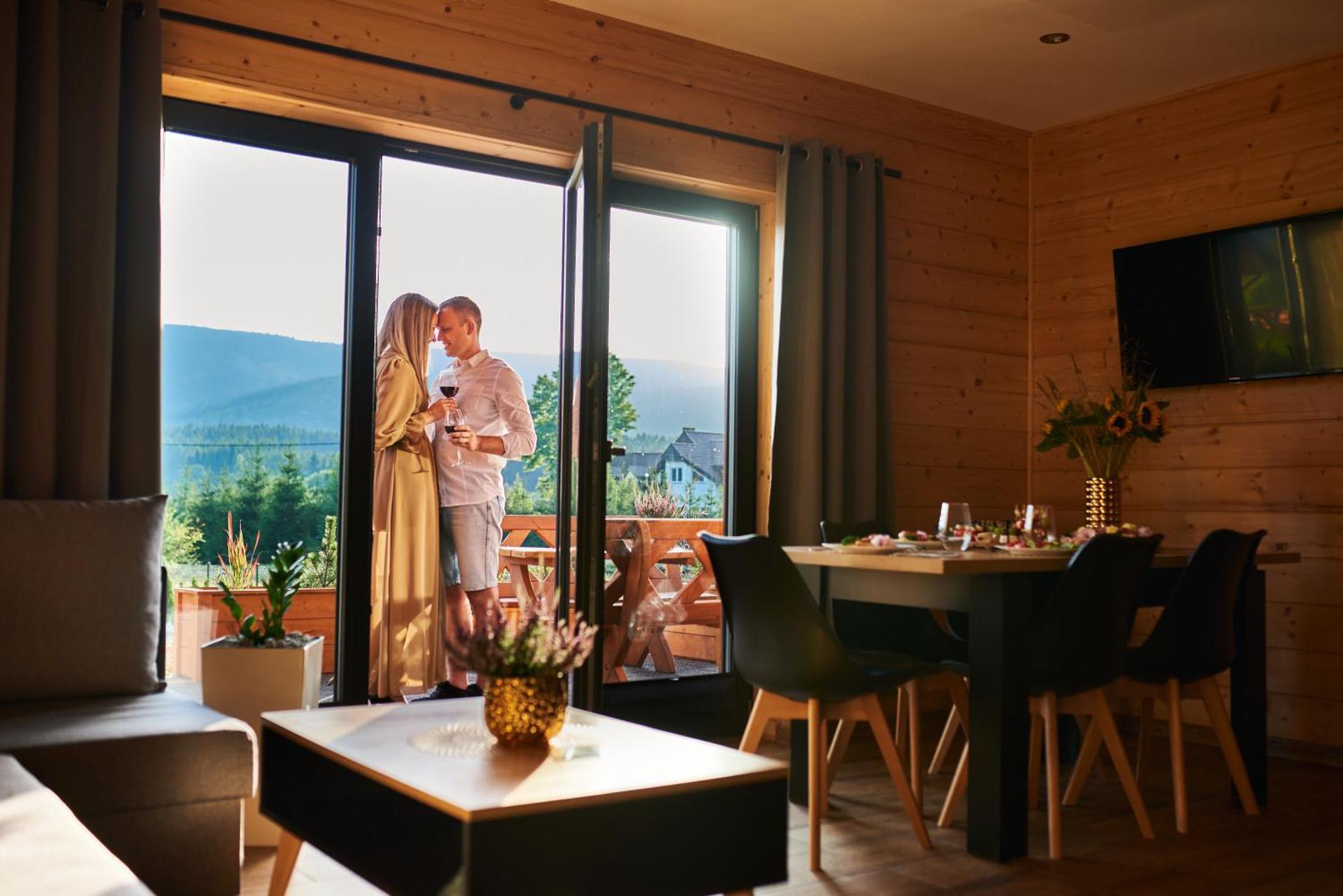 Osada Orlica Klimatyczne Domki Z Widokiem Na Gory I Termalnym Spa Sauna Jacuzzi 4 Km Od Zieleniec Ski Arena Lasowka Esterno foto