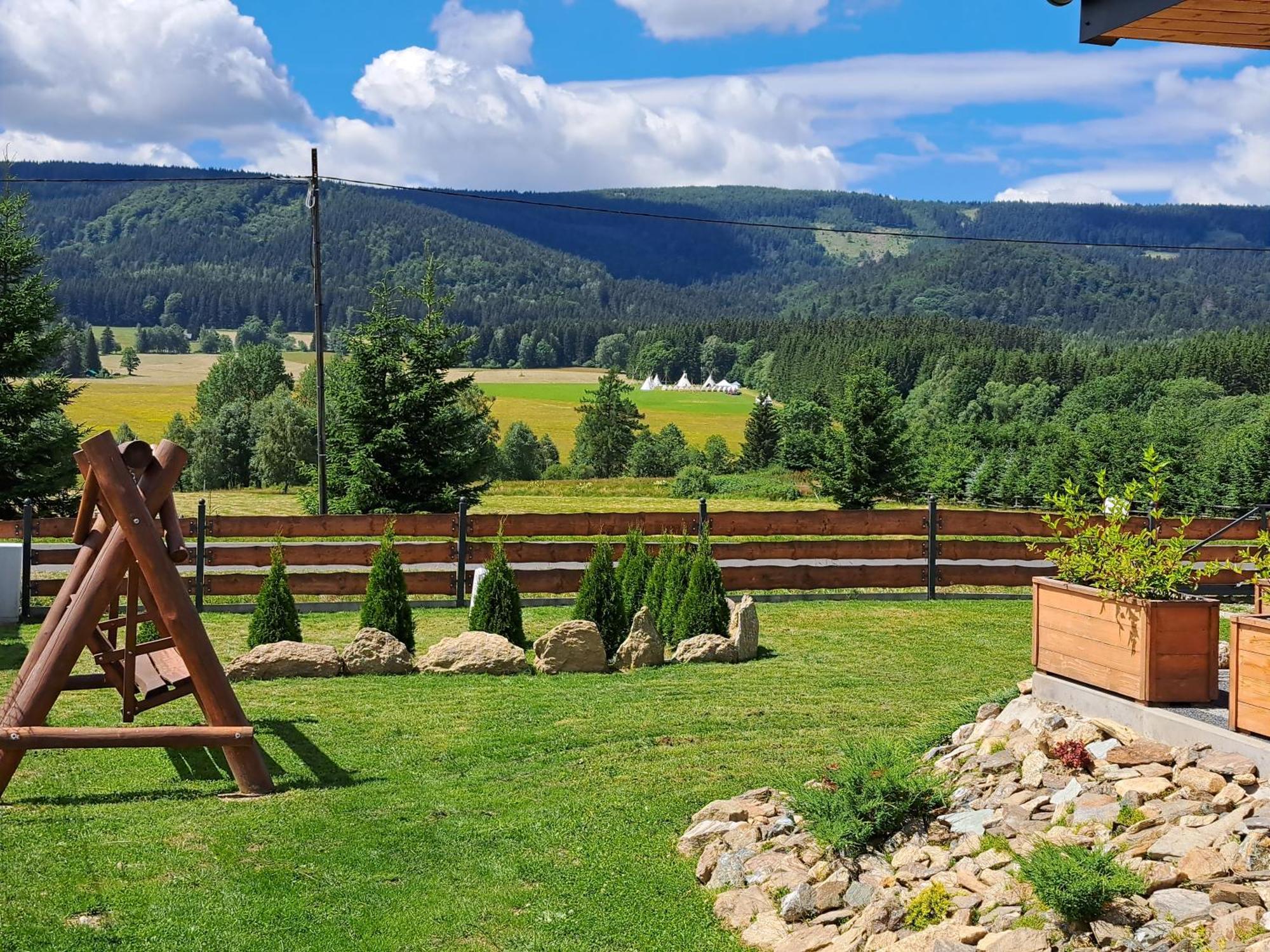 Osada Orlica Klimatyczne Domki Z Widokiem Na Gory I Termalnym Spa Sauna Jacuzzi 4 Km Od Zieleniec Ski Arena Lasowka Esterno foto