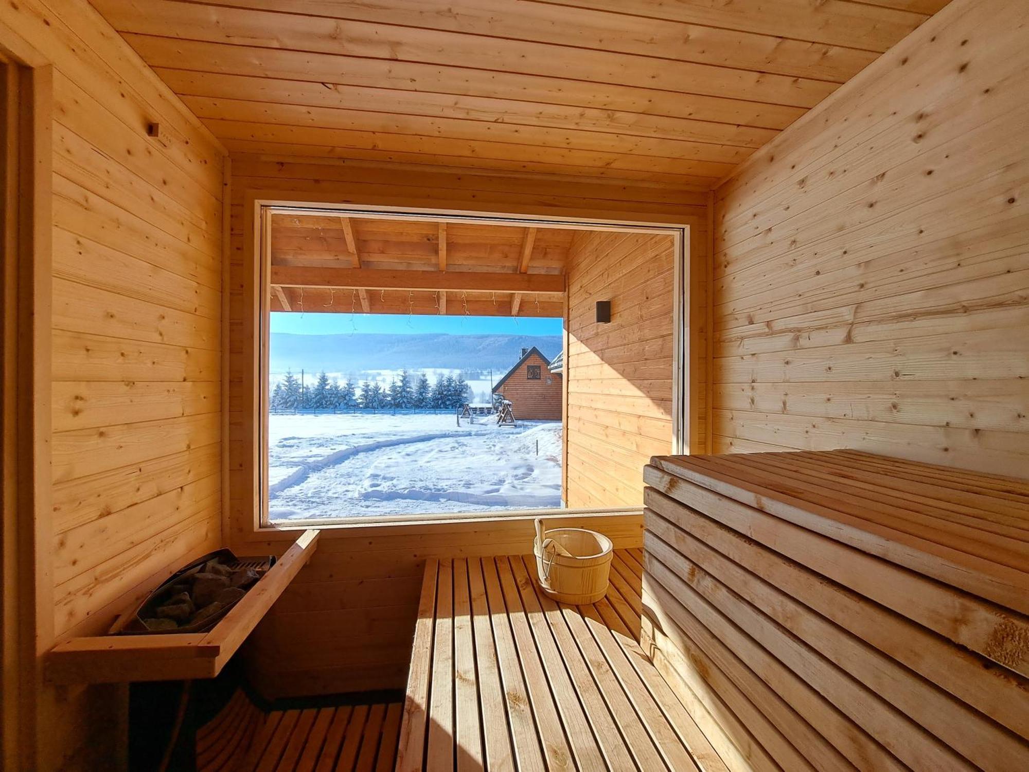 Osada Orlica Klimatyczne Domki Z Widokiem Na Gory I Termalnym Spa Sauna Jacuzzi 4 Km Od Zieleniec Ski Arena Lasowka Esterno foto