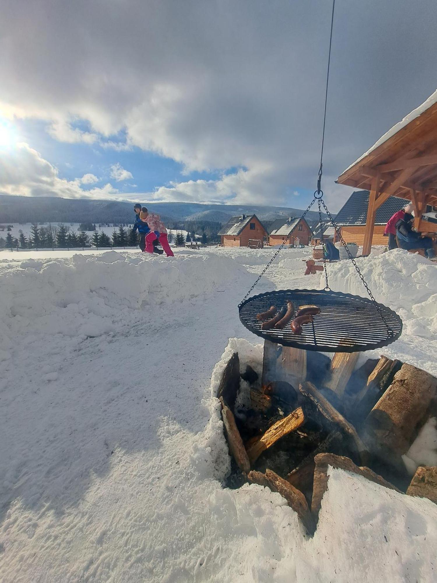 Osada Orlica Klimatyczne Domki Z Widokiem Na Gory I Termalnym Spa Sauna Jacuzzi 4 Km Od Zieleniec Ski Arena Lasowka Esterno foto